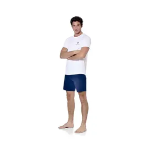Ensemble pyjama court avec t-shirt col V Dom Serge Blanco image-3