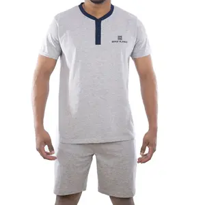 Ensemble pyjama court avec t-shirt col tunisien Serge Blanco image-1