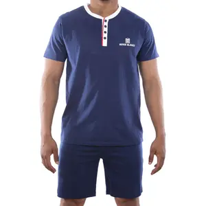 Ensemble pyjama court avec t-shirt col tunisien Vintage Serge Blanco image-1