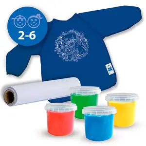 Creative activities finger painting kit with apron SES Creative Manualidades Eco image-1