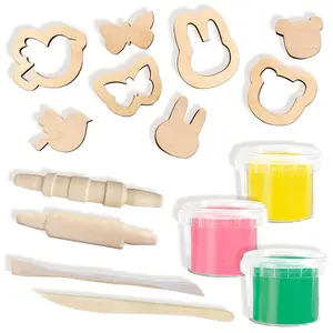 Modelling clay with wooden tools SES Creative Eco image-1