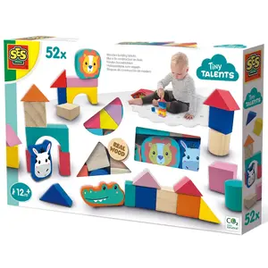 Wooden block building sets SES Creative Tiny Talents image-0