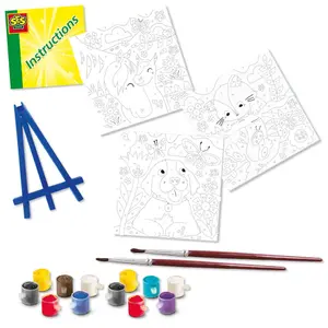 Creative activity numbered painting on canvas - 3 pets SES Creative image-1