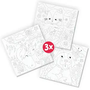 Creative activity numbered painting on canvas - 3 pets SES Creative image-2