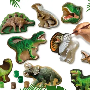 Creative activities - molding and painting - the world of dinosaurs SES Creative image-2