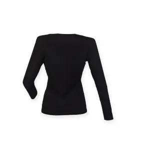 T-shirt stræk langærmet dame SF Clothing Feel Good image-1