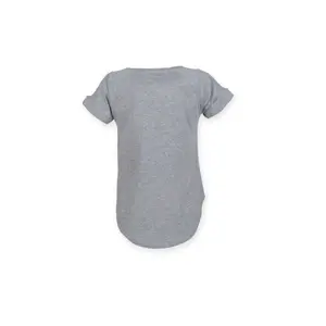 T-shirt med meget langt bagparti til kvinder SF Clothing image-1