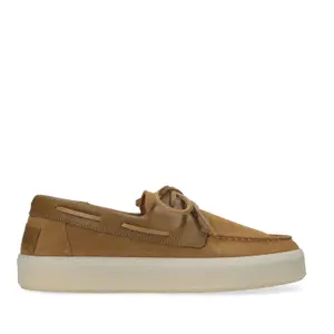 Scarpe da barca in suede donna Shabbies Amsterdam Zenne Mocca