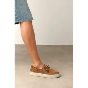 Scarpe da barca in suede donna Shabbies Amsterdam Zenne Mocca image-6