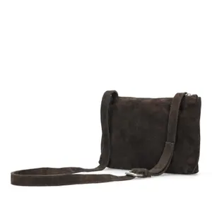 Women's Oiled Suede Shoulder Bag Shabbies Amsterdam Festival Big image-2