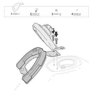 Support top case motorcykel för tankväskor Shad Kawasaki Kle 500 [450] image-1