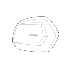 Top case cover right Shad sh35 aluminium