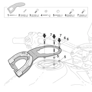 Motorcycle tank Bag holder Shad Fast Tank V85 TT 24 image-2