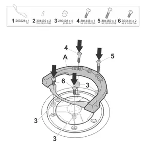 Uchwyt torby na zbiornik motocykla Shad Triumph Click System image-2