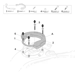 Soporte para bolsa de depósito de moto Shad Click System BMW R1300GS ADVENTURE image-2