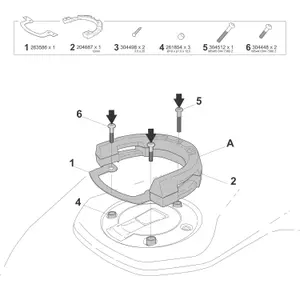 Suporte do saco do depósito da moto Shad Click System image-2