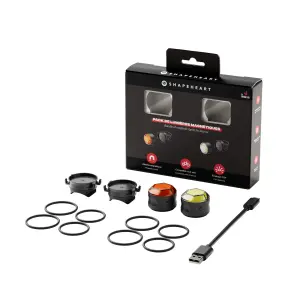 Feu avant/arrière vélo magnétique Shapeheart image-1