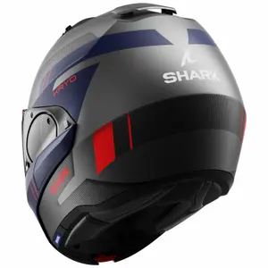 Casco da moto modulare Shark Evo Es Kryd Mat Anthracite Blue Red image-2