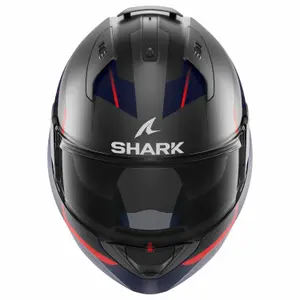 Casco da moto modulare Shark Evo Es Kryd Mat Anthracite Blue Red image-1