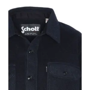 Chemise manches longues poches poitrine Schott image-2