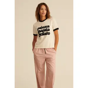Women's T-shirt She is Sunday Pizza Pasta Gelato image-2