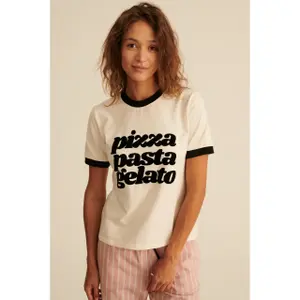 Women's T-shirt She is Sunday Pizza Pasta Gelato image-4