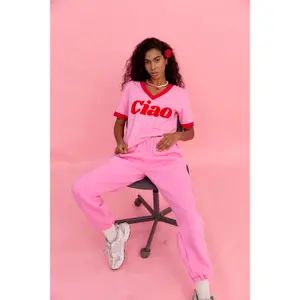 V-neck T-shirt She is Sunday Ciao image-1