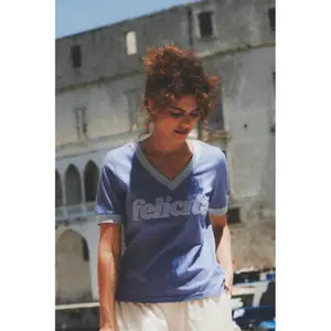 V-neck T-shirt She is Sunday Felicita image-2