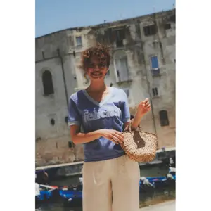 V-neck T-shirt She is Sunday Felicita image-4