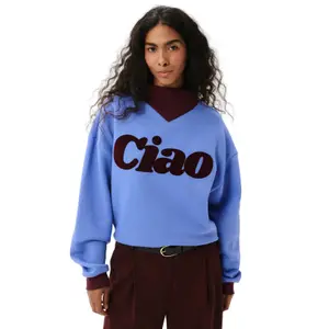 Sweatshirt woman She is Sunday Cortina image-0