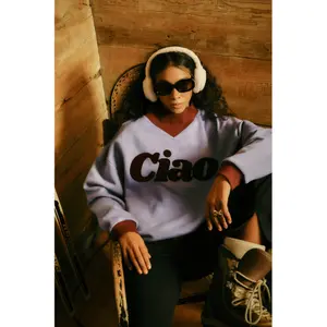 Sweatshirt woman She is Sunday Cortina image-4