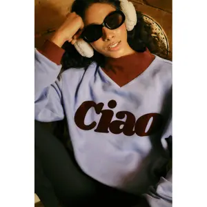 Sweatshirt woman She is Sunday Cortina image-5