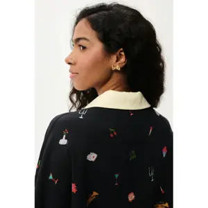 Langarmshirt Damen She is Sunday Party image-4