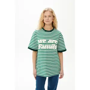 Striped T-shirt She is Sunday We Are Family image-0