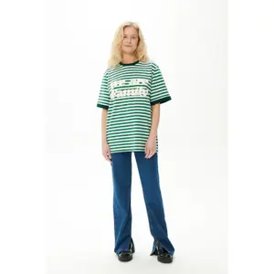 Striped T-shirt She is Sunday We Are Family image-1