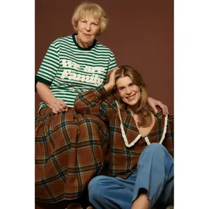 Striped T-shirt She is Sunday We Are Family image-2