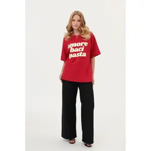 Damen T-Shirt She is Sunday Amore Baci Pasta image-1