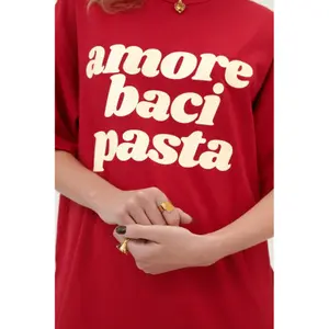 Damen T-Shirt She is Sunday Amore Baci Pasta image-3