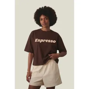 Women's T-shirt She is Sunday Espresso image-1