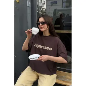 Women's T-shirt She is Sunday Espresso image-3