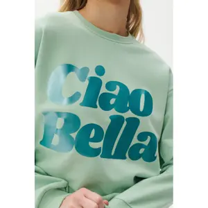Sweatshirt woman She is Sunday Ciao Bella image-3