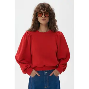 Sweatshirt woman She is Sunday Rosso Amore image-1