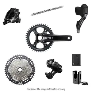 Komplettes Gruppen-Set Mono mit Scheibenbremsen Shimano GRX 825 Di2 12 Vitesses