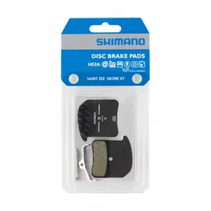 Żywiczne klocki hamulcowe z płetwą i sprężyną z zawleczką Shimano H03A-RF (x2) image-2