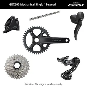 Groupe complet vélo mono Shimano GRX 600 11 SPEED 170 mm, 11-34T image-0