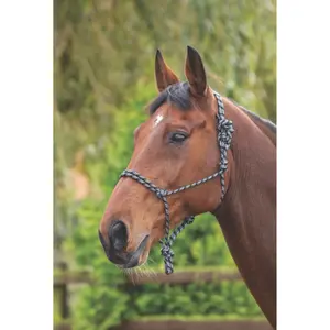 Horse halter with rope control Shires image-1