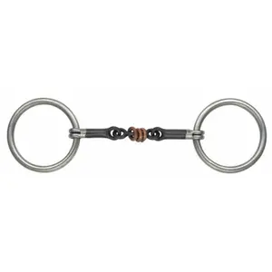 Bocca d'olive a doppia rottura per cavallo con rullo di rame Shires image-0