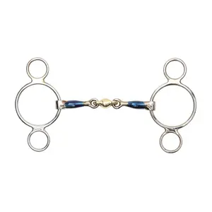 Horse bit with 2 rings and lozenge Shires Equestrian image-0