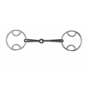 Mors olive bisellato a semplice rottura per cavallo Shires image-0