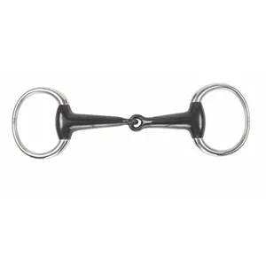 Mors oliva a semplice rottura per cavallo e a bocca cava Shires image-0
